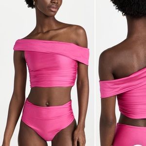 Jonathan simkhai pink lotus bikini
